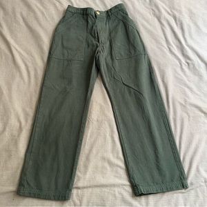 Green Big Bud Press work pants in size small